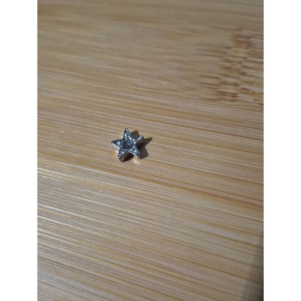 Star Charm With Rhinestones For Floating Lockets